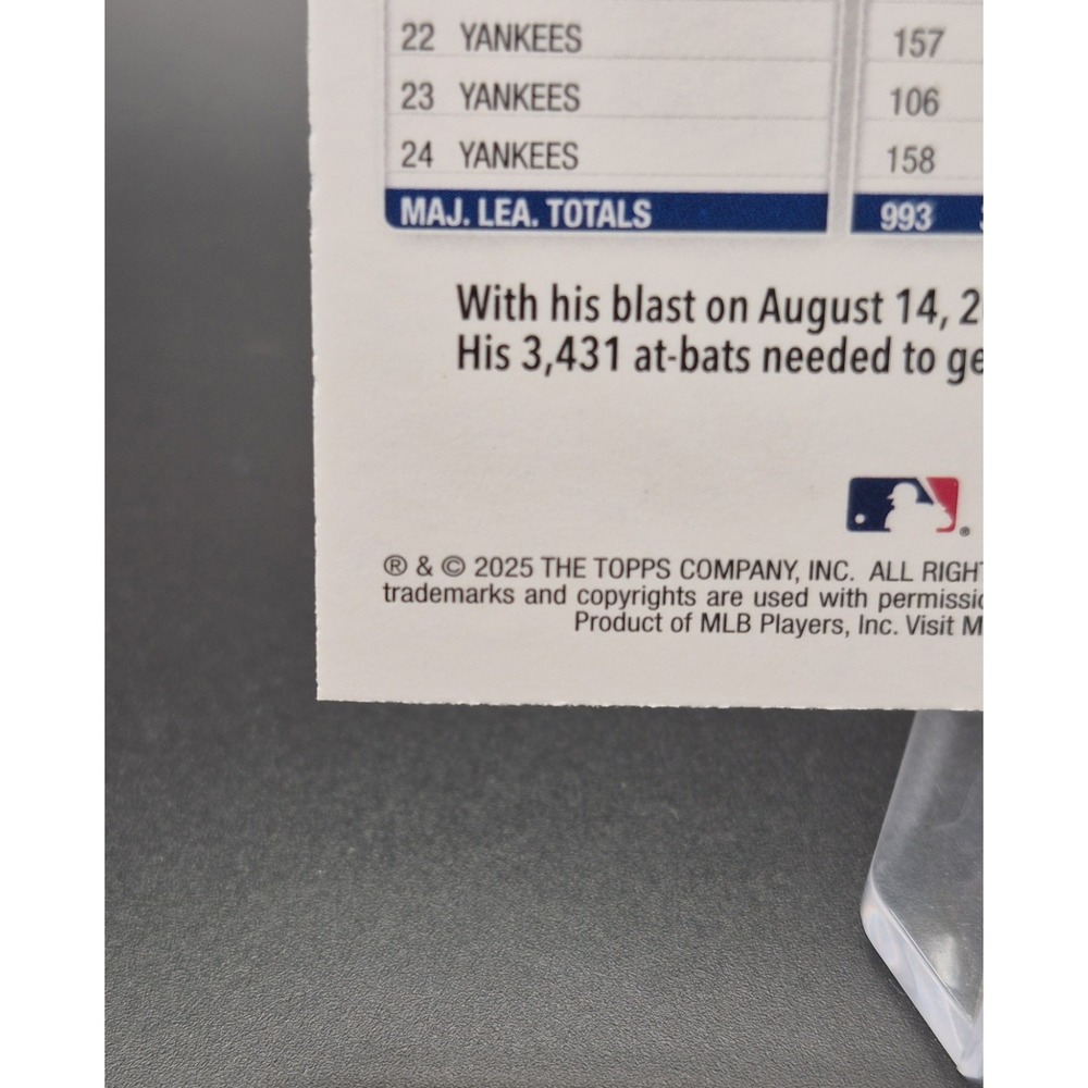 2025 Topps Holiday - Aaron Judge #H161 Holiday Silver Glitter - Picture 10 of 10